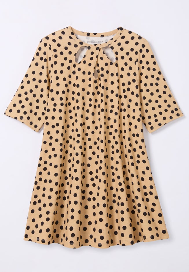 Stretch Knit Cutout Swing Tunic image number 3