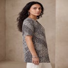 Stretch Knit Cutout Swing Tunic image number null