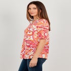 Stretch Knit Cutout Swing Tunic image number null