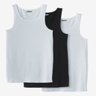 3-Pack Ribbed Cotton Tank Undershirt image number null