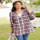 Flannel Tunic With Layered Look image number null