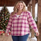 Flannel Tunic With Layered Look image number 0