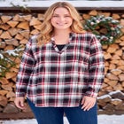 Flannel Tunic With Layered Look image number 0