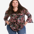 Bell Sleeve A-Line Knit Tunic image number null