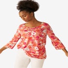 Bell Sleeve A-Line Knit Tunic image number null