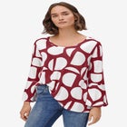 Bell Sleeve A-Line Knit Tunic image number null