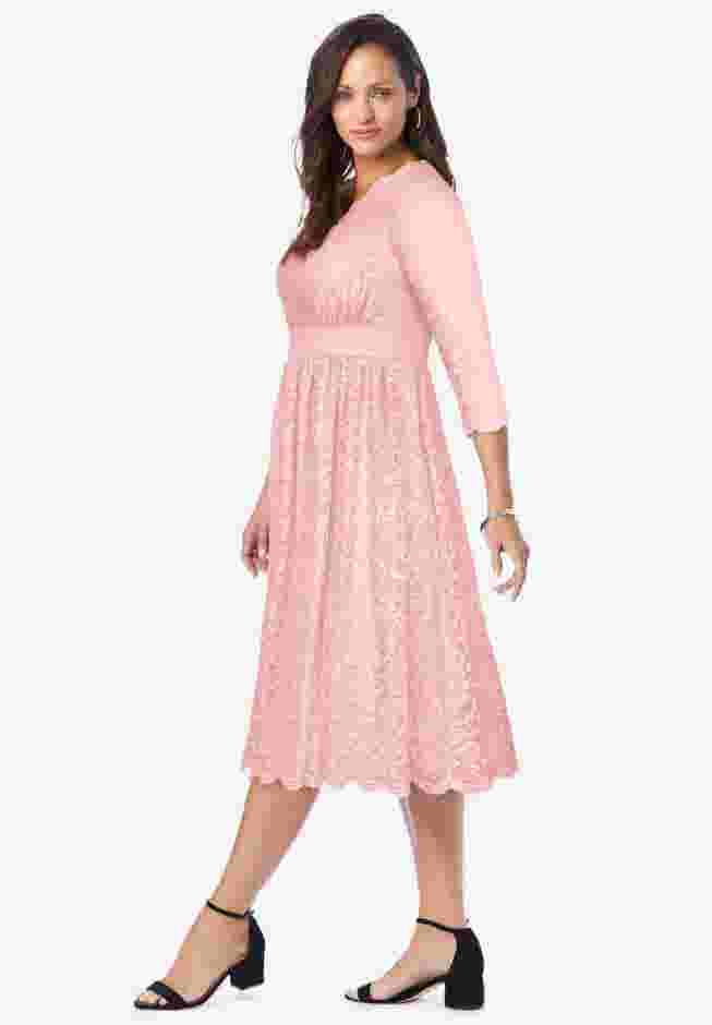 Stretch Lace A-Line Dress image number 3