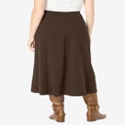 Ponte Knit A-Line Skirt image number null