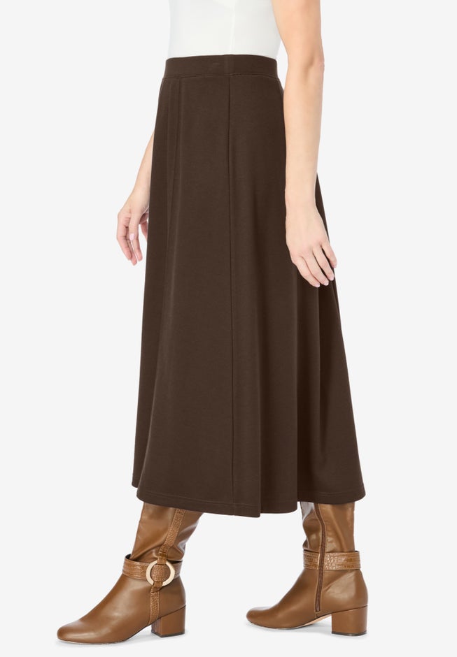 Ponte Knit A-Line Skirt image number 2