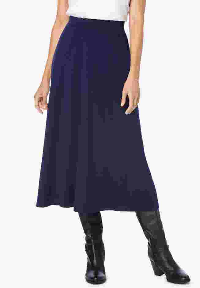 Ponte Knit A-Line Skirt image number 0