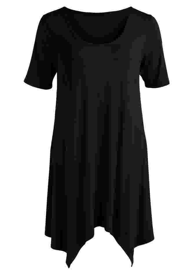Scoop Neck Hanky Hem Tunic image number 1