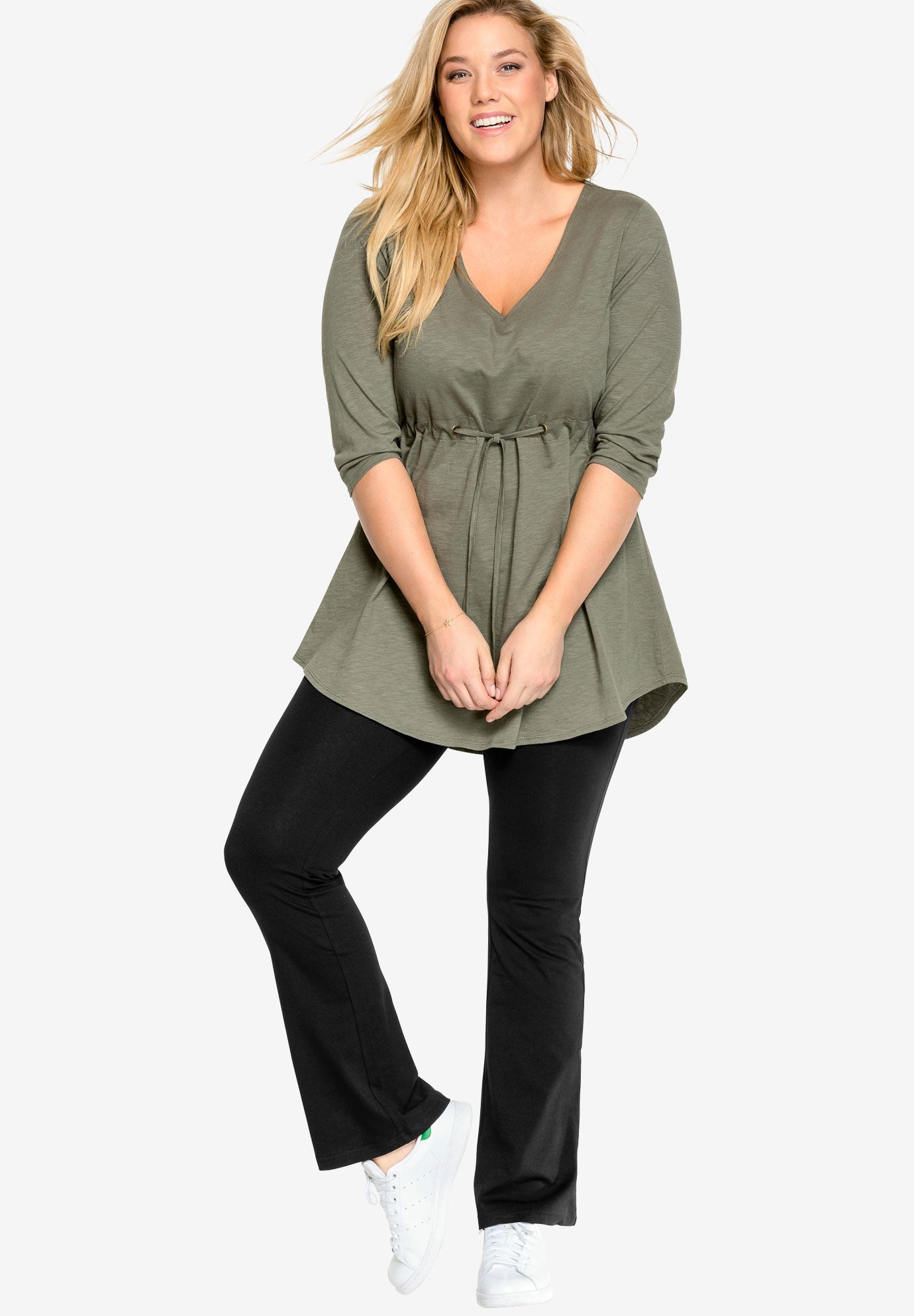 Knit Bootcut Leggings image number 0