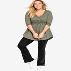 Knit Bootcut Leggings image number null