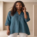 Hi-Low Linen Tunic image number 0