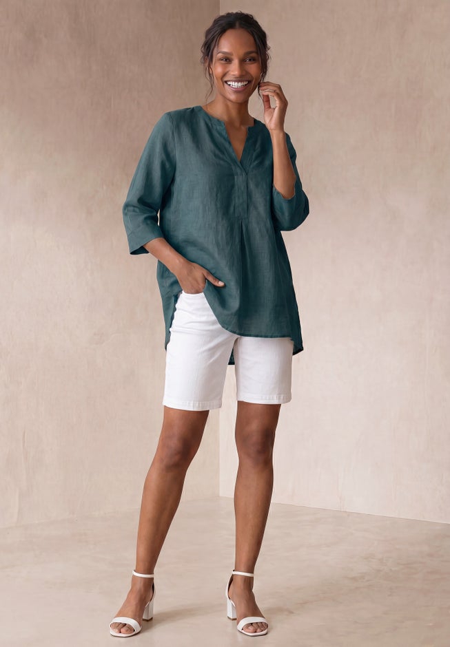 Hi-Low Linen Tunic image number 2