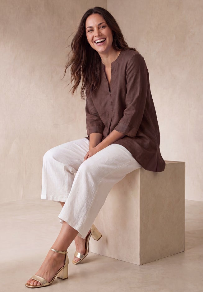 Hi-Low Linen Tunic image number 2