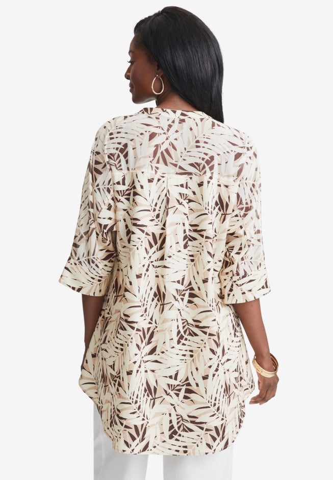 Hi-Low Linen Tunic image number 3