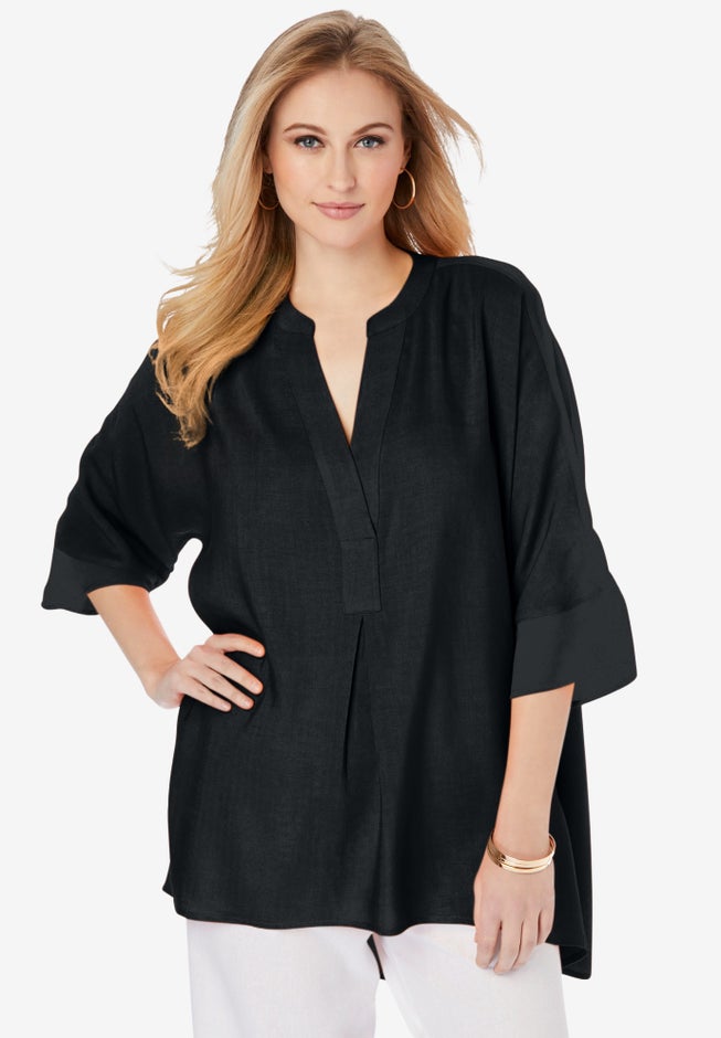 Hi-Low Linen Tunic image number 0