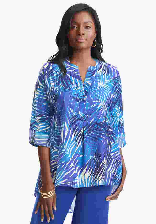 Hi-Low Linen Tunic image number 0