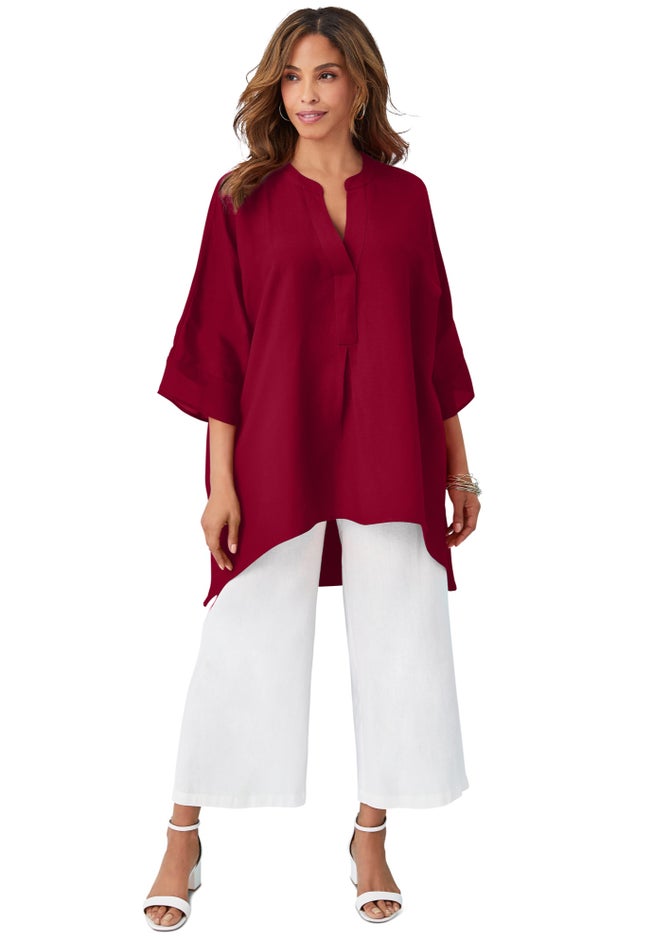 Hi-Low Linen Tunic image number 0