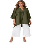 Hi-Low Linen Tunic image number null