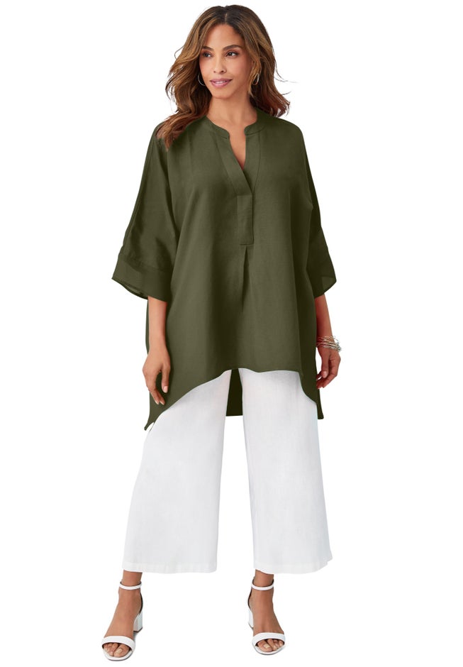 Hi-Low Linen Tunic image number 0