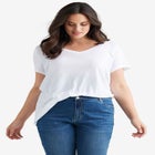 Drapey V-Neck Tee image number null