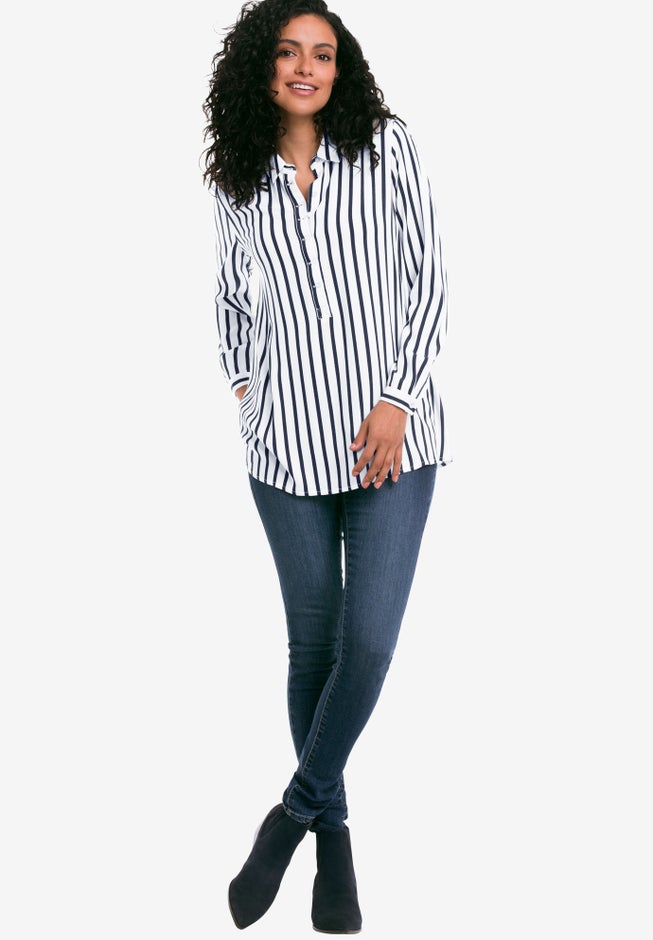 Button Placket Popover Tunic image number 3