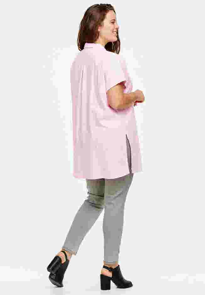 Linen-Blend Button Front Tunic image number 3