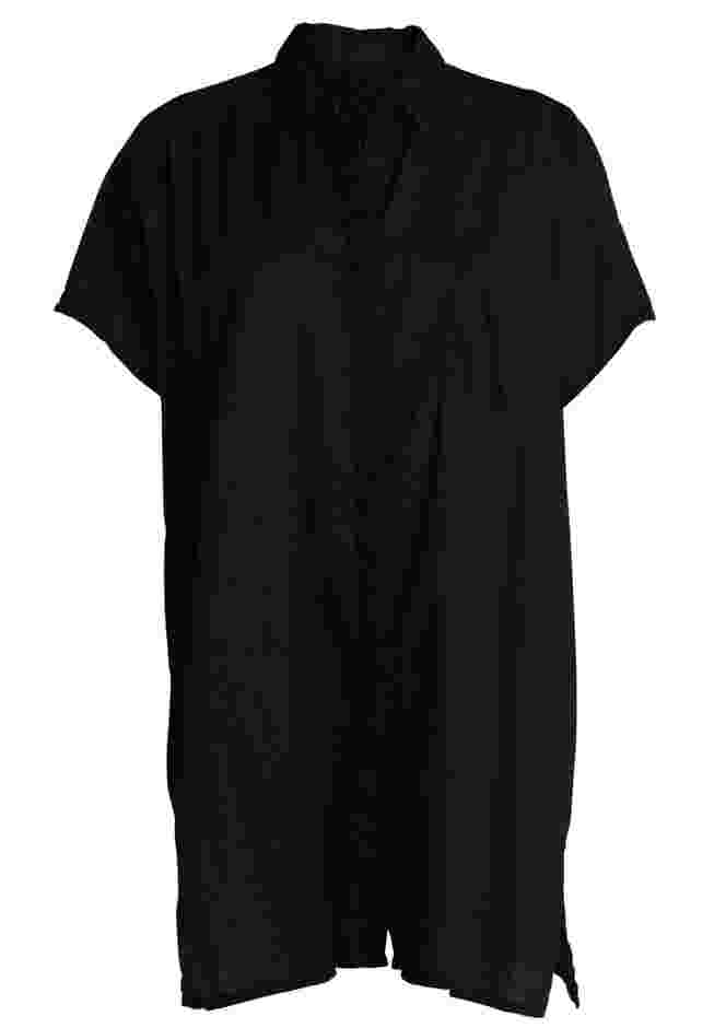 Linen-Blend Button Front Tunic image number 0