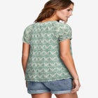 Ruffle Trim Peasant Blouse image number null