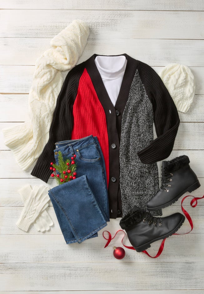 Button-Front Shaker Cardigan image number 10