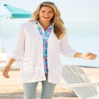 Button-Front Shaker Cardigan image number null