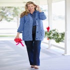 Button-Front Shaker Cardigan image number null