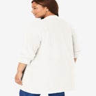 Button-Front Shaker Cardigan image number null