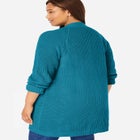 Button-Front Shaker Cardigan image number null