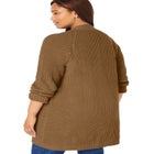 Button-Front Shaker Cardigan image number null