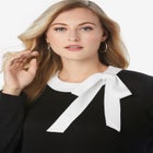 Tie-Neck Sweater image number null
