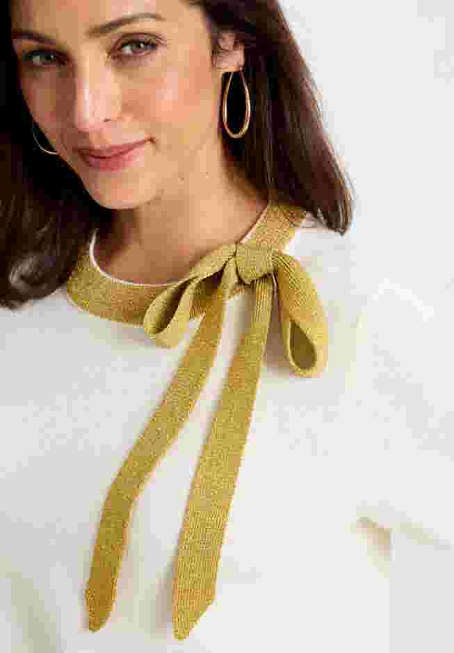 Tie-Neck Sweater image number 3