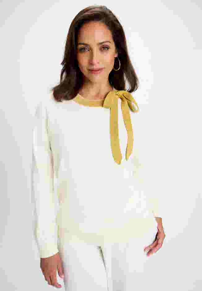 Tie-Neck Sweater image number 0