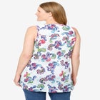 Sleeveless Pintuck Gauze Shirt image number null