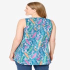 Sleeveless Pintuck Gauze Shirt image number null