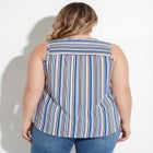 Sleeveless Pintuck Gauze Shirt image number null