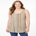 Sleeveless Pintuck Gauze Shirt image number null