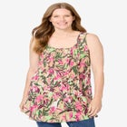 Sleeveless Pintuck Gauze Shirt image number null