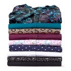 Rayon 7-Day Three-Quarter Sleeve Tab-Front Tunic image number null