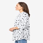 Rayon 7-Day Three-Quarter Sleeve Tab-Front Tunic image number null