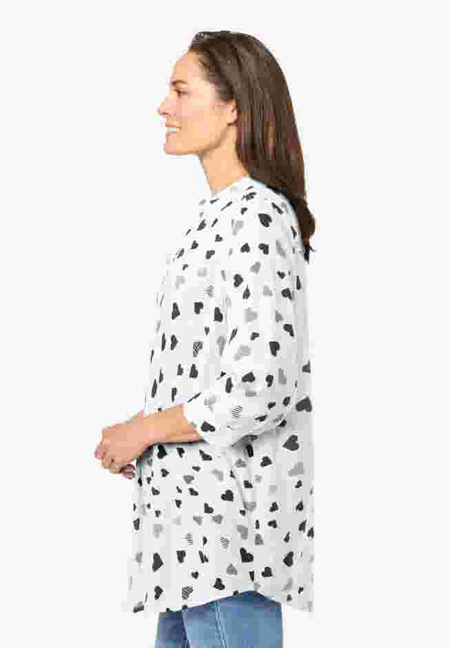 Rayon 7-Day Three-Quarter Sleeve Tab-Front Tunic image number 2