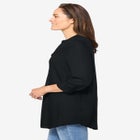 Rayon 7-Day Three-Quarter Sleeve Tab-Front Tunic image number null