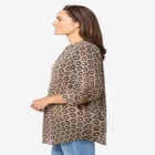 Rayon 7-Day Three-Quarter Sleeve Tab-Front Tunic image number null